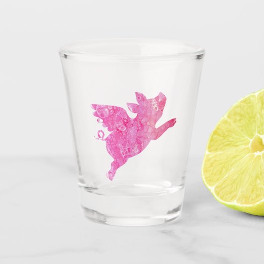 Flying Pig Shot Glass, Varkens Shot Glas (Voorkant)