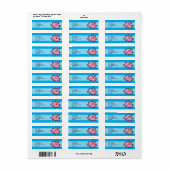 Flying Pig Slim Adreslabel Etiket (Full Sheet)