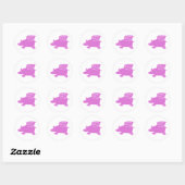 Flying Pig Sticker - Roze (Vel)