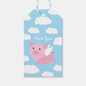 Flying Pig verjaardagsfeestje Cadeaulabel (Voorkant)