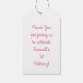 Flying Pig verjaardagsfeestje Cadeaulabel (Achterkant)