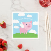 Flying Pig verjaardagsfeestje Servet (Insitu)