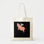 Flying Pig With Wings Fly Pig Lovers Tote Bag (Voorkant)