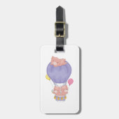 Flying Piggies in Hot Air Balloon Bagagelabel (Voorkant verticaal)
