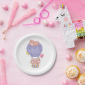 Flying Piggies in Hot Air Balloon Papieren Bordje (Feest)