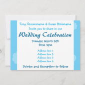 Flying Piggy Bride and Groom bruiloft nodigen Kaart (Achterkant)