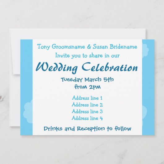 Flying Piggy Bride and Groom bruiloft nodigen Kaart (Achterkant)