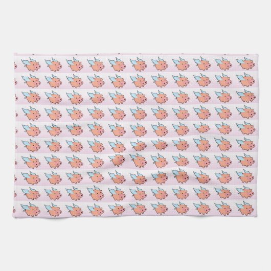 Flying Piglet Kitchen Towel Theedoek (Horizontaal)