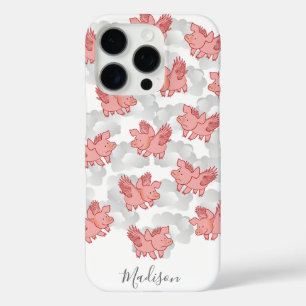 Flying Pigs aangepaste naam telefoonhoesjes iPhone 16 Pro Hoesje