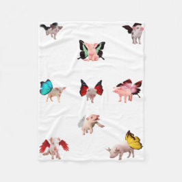 Flying Pigs Blanket Fleece Deken