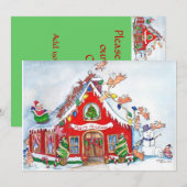 Flying Pigs Decorate for Kerstinvitations Kaart (Voorkant / Achterkant)