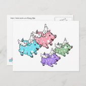 Flying Pigs Family Briefkaart (Voorkant / Achterkant)