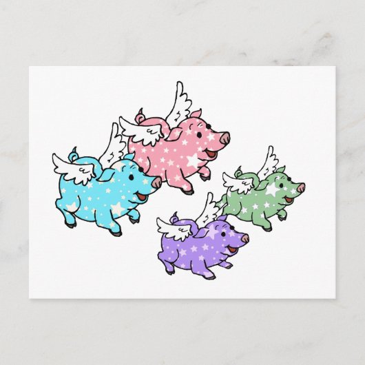 Flying Pigs Family Briefkaart (Voorkant)