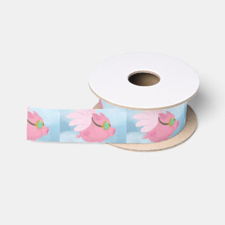 Flying Pigs Gift Ribbon Satijnen Lint