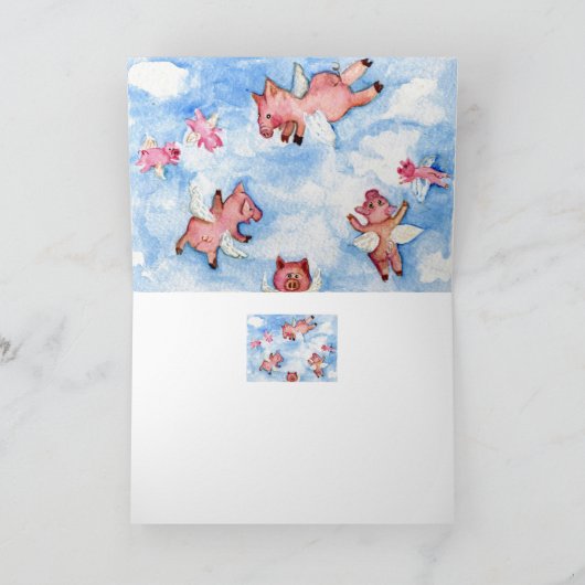 Flying Pigs Herd Kaart (Binnen)