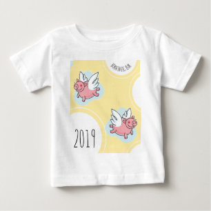 Flying Pigs New Baby B T-shirt