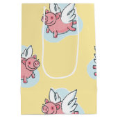Flying Pigs New Baby Yellow M Gift Bag Medium Cadeauzakje (Achterkant)