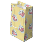Flying Pigs New Baby Yellow Small Gift Bag Klein Cadeauzakje (Achterkant Gekanteld)