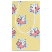 Flying Pigs New Baby Yellow Small Gift Bag Klein Cadeauzakje (Voorkant)