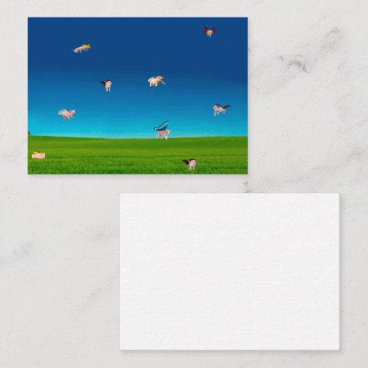 Flying Pigs Notecard Notitiekaartje (Voorkant / Achterkant)