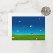 Flying Pigs Notecard Notitiekaartje (Voorkant / Achterkant in situ)