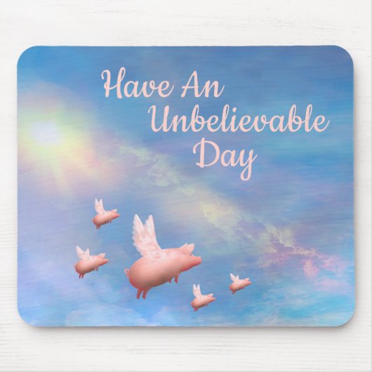 Flying Pigs - Onvoorstelbare Dag Muismat (Voorkant)