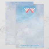 Flying Pigs-Ungelovable Love Stationery Briefpapier (Voorkant / Achterkant)