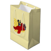 Flying pinguin cartoon medium gift cadeauzakje (Voorkant Gekanteld)