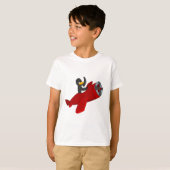 Flying pinguing cartoon T-shirt (Voorkant volledig)
