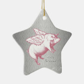 Flying Pink Pigs - Star Ornament (Rechts)