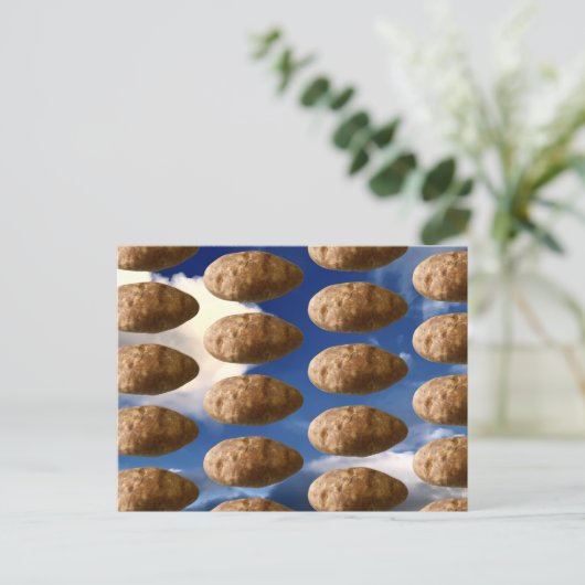 Flying Potatoes Space Potato Briefkaart (Staand voorkant)