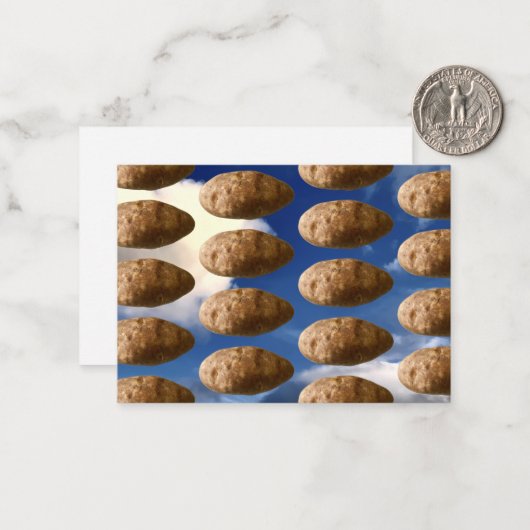 Flying Potatoes Space Potato Notitiekaartje (Voorkant / Achterkant in situ)