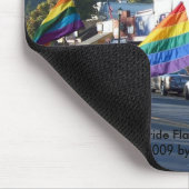 "Flying Pride Flags Over Guerneville" Mousepad Muismat (Hoek)