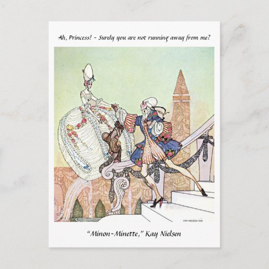 Flying princess and shocked prince Kay Nielsen Briefkaart (Voorkant)