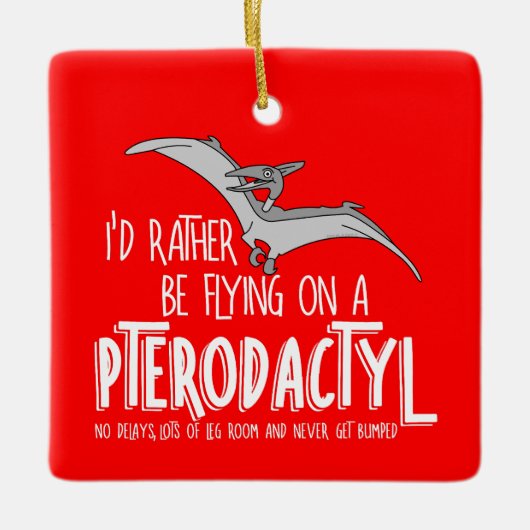 Flying Pterodactyl Dinosaur Airline Ceramic Orname Keramisch Ornament (Voorkant)