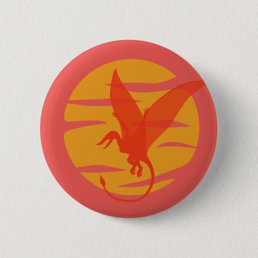 Flying Pterosaur Ronde Button 5,7 Cm (Voorkant)