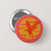 Flying Pterosaur Ronde Button 5,7 Cm (Voorkant /achterkant)