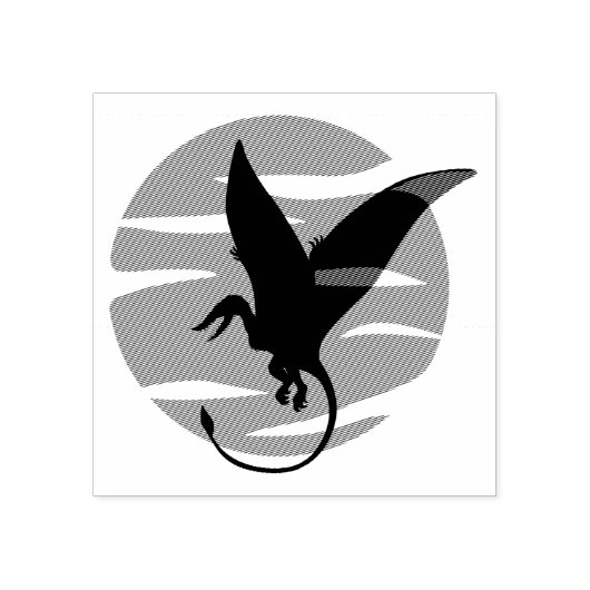 Flying Pterosaur Rubberstempel (Afrduk)