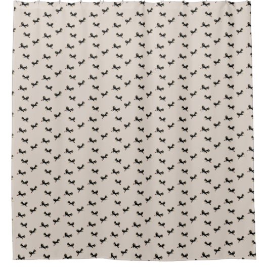 Flying Puffins Bird Art Pattern Douchegordijn (Voorkant)