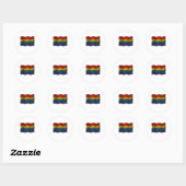 Flying Rainbow pride flag Ronde Sticker (Vel)