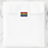 Flying Rainbow pride flag Ronde Sticker (Tas)