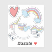 Flying Rainbow Unicorn Fabulous Sticker (Vel)