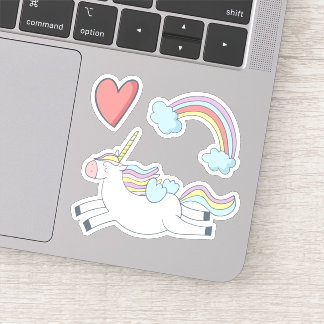 Flying Rainbow Unicorn Fabulous Sticker