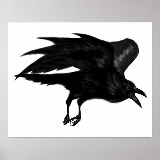 Flying Raven Archival Poster (Voorkant)