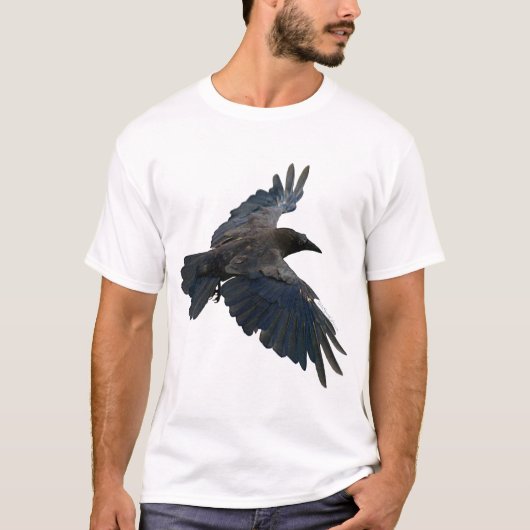 Flying Raven Corvid-lover T-Shirt (Voorkant)