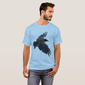 Flying Raven Corvid-lover T-Shirt (Voorkant volledig)