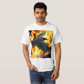 Flying Raven & Flames Raven-lover's T-shirt (Voorkant volledig)