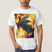 Flying Raven & Flames Raven-lover's T-shirt (Voorkant)