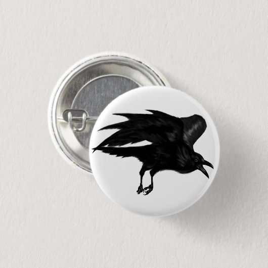 Flying Raven Pin Button (Voorkant /achterkant)