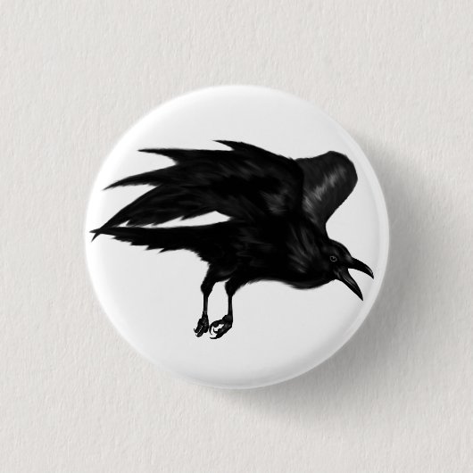 Flying Raven Pin Button (Voorkant)